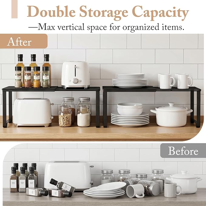 Extendable Metal Wire Shelf Organizer - Image 4