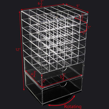 MOOCA Acrylic Rotating Makeup Organizer Desktop Cosmetics Storage Tower Makeup - Image 4