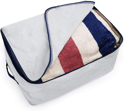 Pack of 2, 100% Natural Canvas Cotton Large Size Storage Bags - Image 4