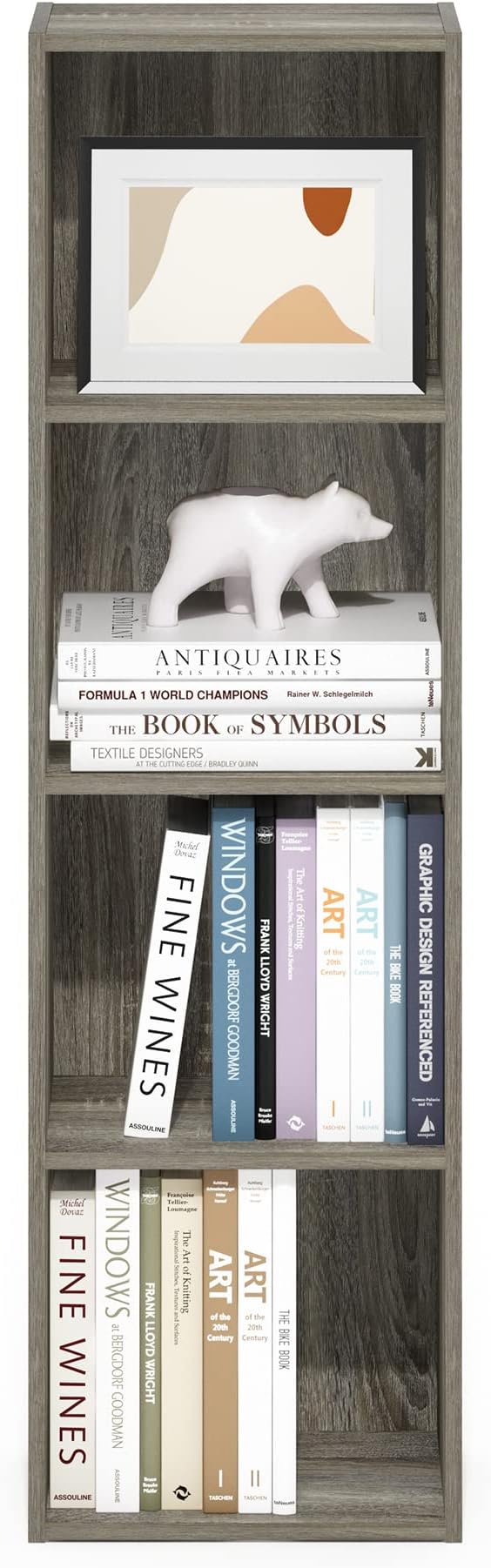 Furinno PASIR Book Shelf, 4-Tier Modern Bookshelf, Open Shelves Bookcase 9 x 12 - Image 5