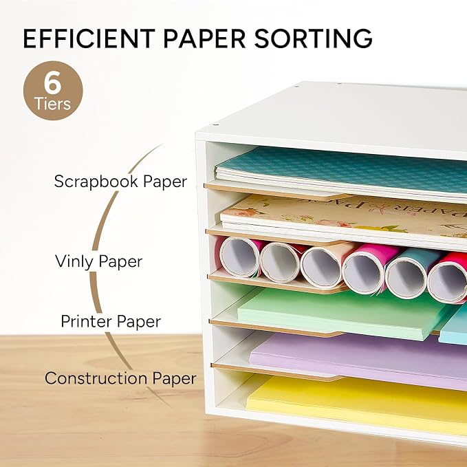 12x18 Construction Paper Organizer, Larger Size Wooden Literature Organizer - Image 2