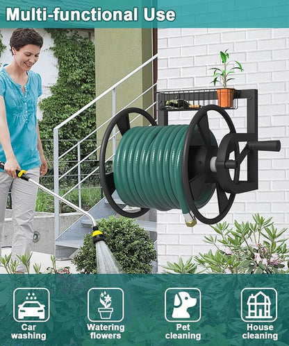 Artigarden Garden Wall Mounted Hose Reel, Outdoor Heavy-Duty Water Hose Holder - Image 7