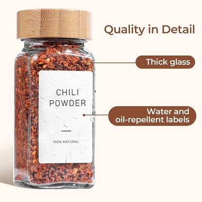 ComSaf 4 oz 6Pcs Glass Spice Jars - Image 4