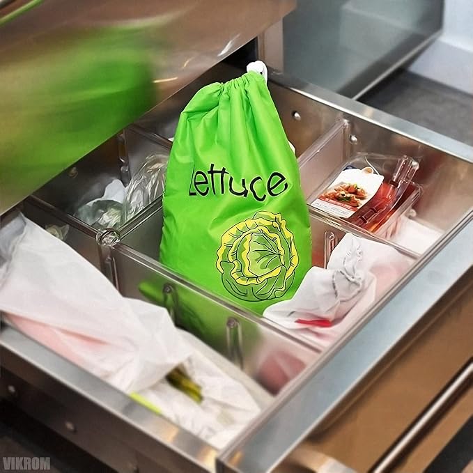 Lettuce Keeper for Refrigerator – 3-Layer Reusable Produce Storage Bags - Image 9