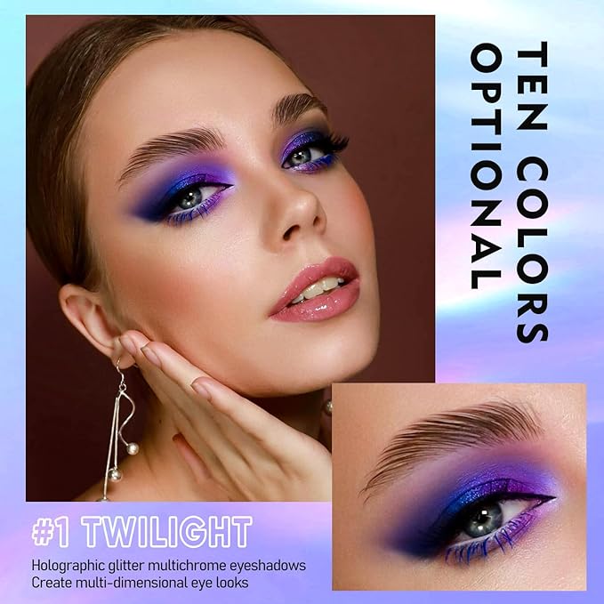 MAKI YIKA 5Pc Glitter Eyeshadow Liquid Multichrome Eyeshadows Long Lasting - Image 2