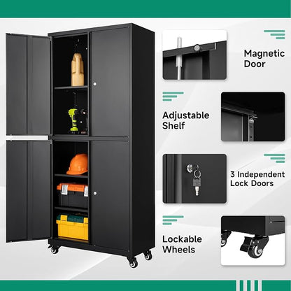 Letaya Metal Garage Storage Cabinet - Image 5