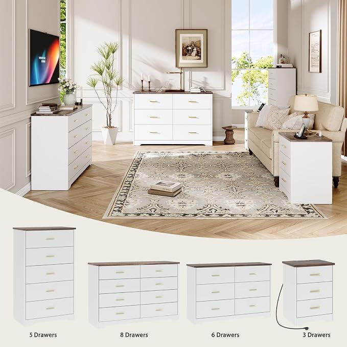 LIDYUK Dresser for Bedroom, Wood Dresser - Image 6
