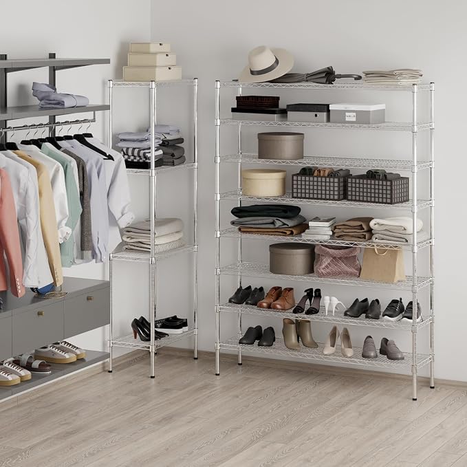 14" Deep x 54" Wide x 74" Height Wire Shelving Kit | 8-Tier | NSF Commercial - Image 5