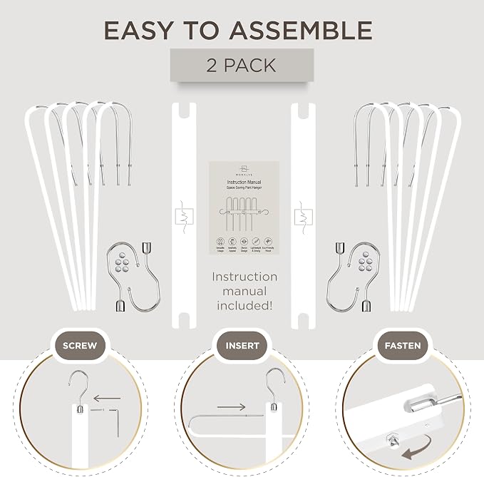 MORALVE Pants Hangers Space Saving - Image 7
