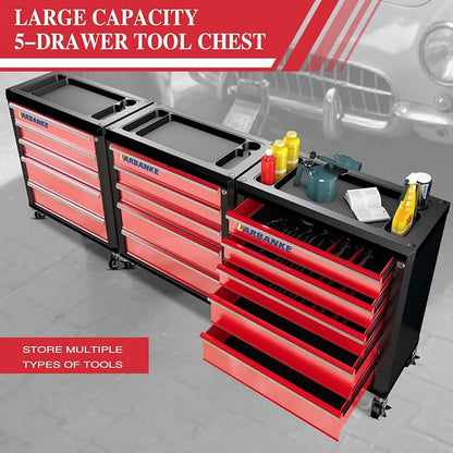 LARBANKE 5 Drawer Rolling Tool Chest - Image 8