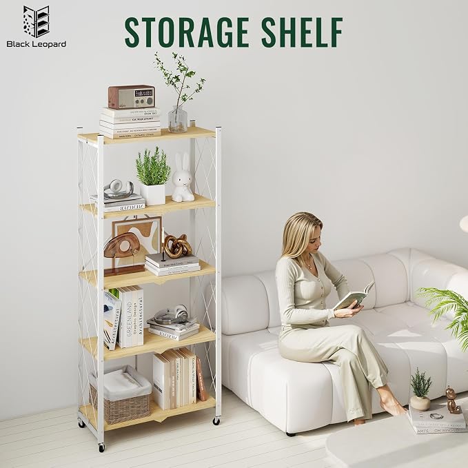 black leopard 5-Tier Foldable Shelf - Image 8