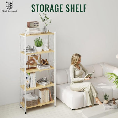 black leopard 5-Tier Foldable Shelf - Image 8
