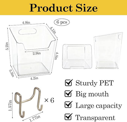 Klmnop 6 Pack Large Grid Wall Bins - Image 2