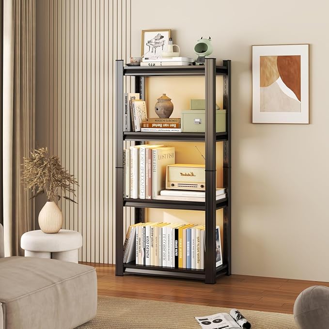 Storage Shelves, Garage Metal Shelving Unit, Adjustable, Double-Layer Column - Image 3