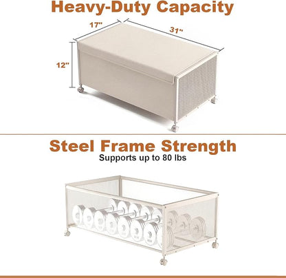 2 Pack Under the Bed Storage Containers, 12 inch Height Under Bed Shoe Storage - Image 4