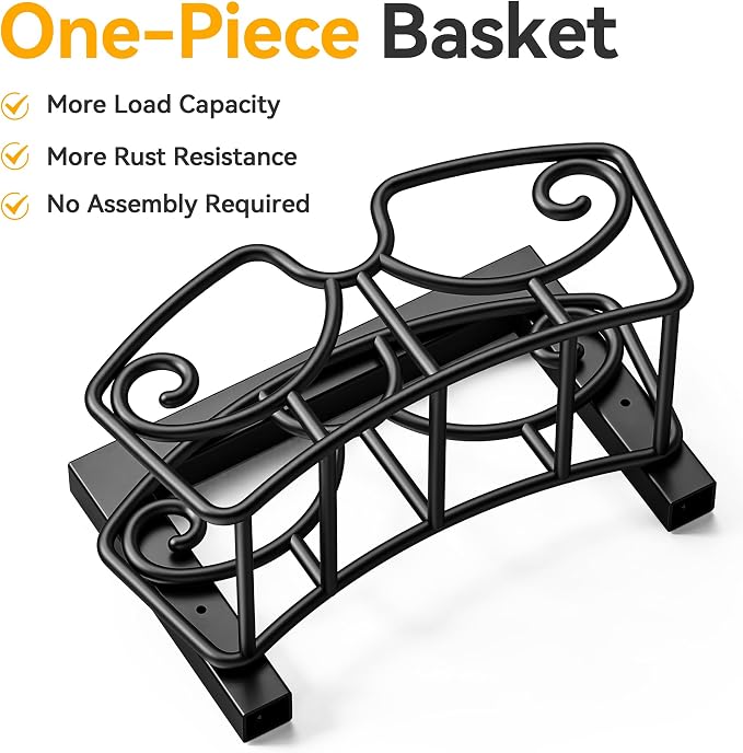 Garden Hose Holder Stand, Freestanding Metal Water Hose Storage Rack - Image 3