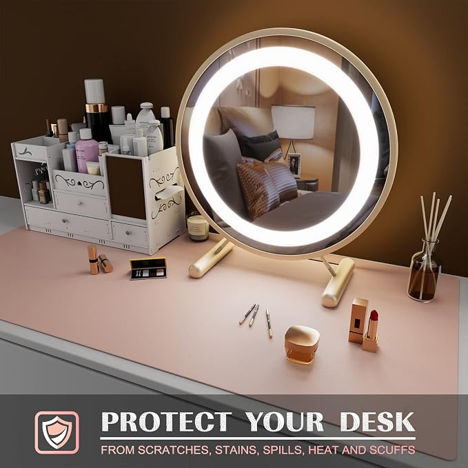 K KNODEL Large Office Leather Desk Mat, Mouse and Keyboard Pad, Computer and - Image 6