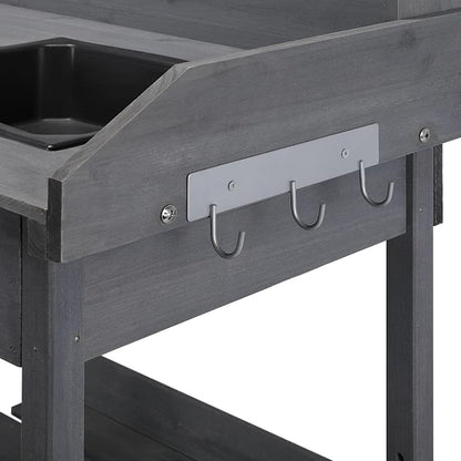 Yaheetech Outdoor Potting Bench Table Potters Benches Garden Workstation - Image 8
