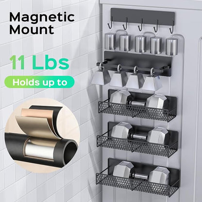 5-Pack Magnetic Shelves for Laundry Room Organization, Strong Hold Refrigerator - Image 9