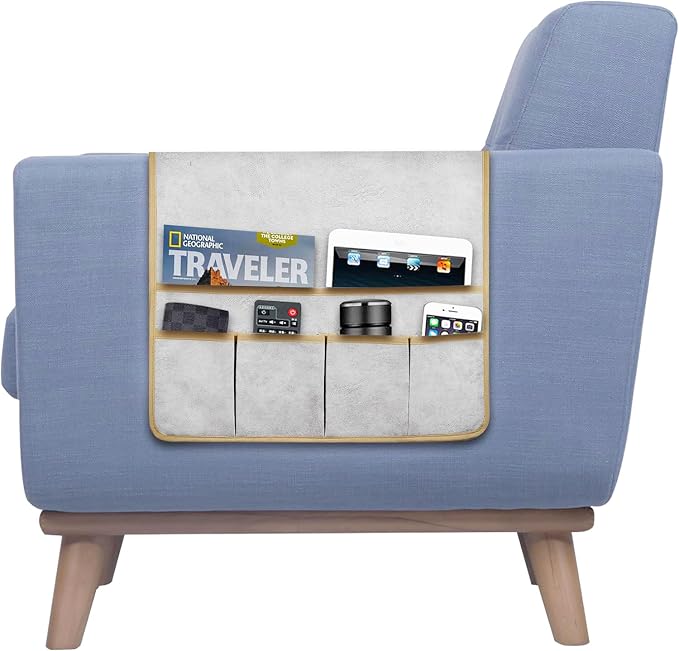 HAOMAIJIA Anti Slip Sofa Armrest Organizer Arm Chair Bedside Caddy Storage - Image 2