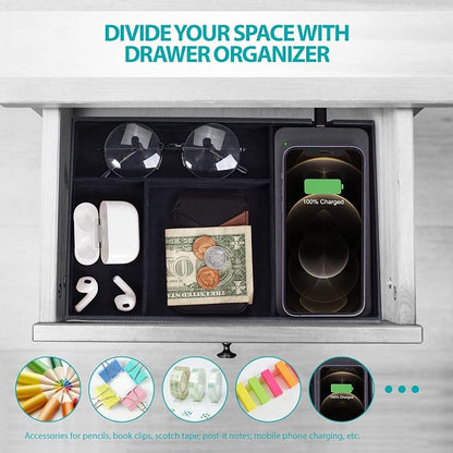 Valet Tray, Built in Wireless Charging Pad, Nightstand Organizer, Dresser - Image 6
