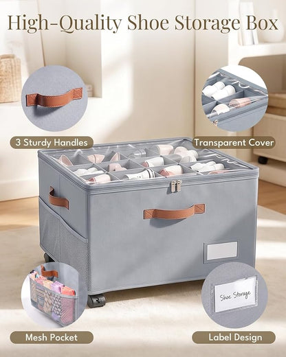 Shoe Organizer for Closet with Wheels - Image 6