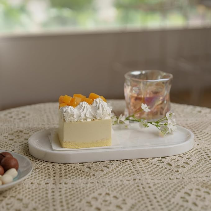 Marble Tray 9.8”x4.7”x0.6”| Oval Stone Tray - Image 3