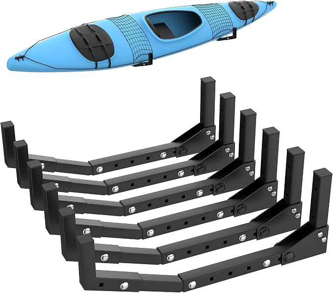 WALMANN Wall Mount Kayak Storage Rack, Kayak Hooks by WALMANN