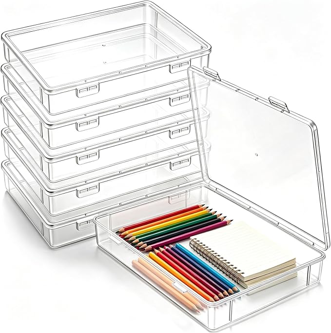 Jetec 6 Pieces Mini Plastic Clear Beads Storage Containers Box by Jetec