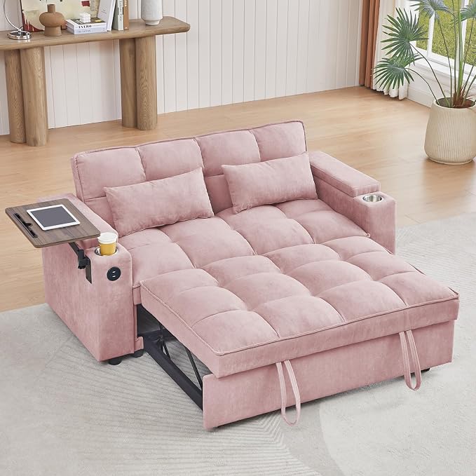 hansones ​66" Multi-Functional Pull-Out Sofa Bed - Image 5