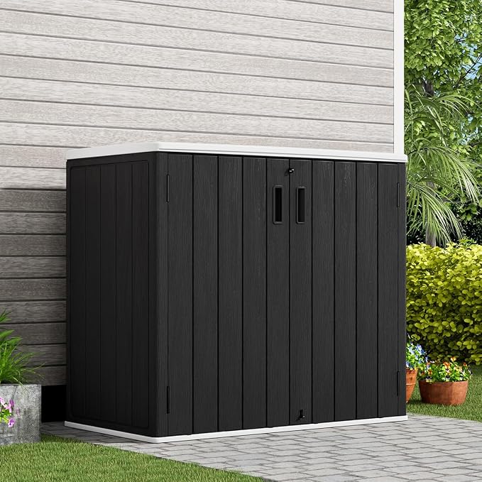 KINYING Outdoor Horizontal Storage Sheds, 37 Cu.ft Outdoor Storage Cabinet - Image 2