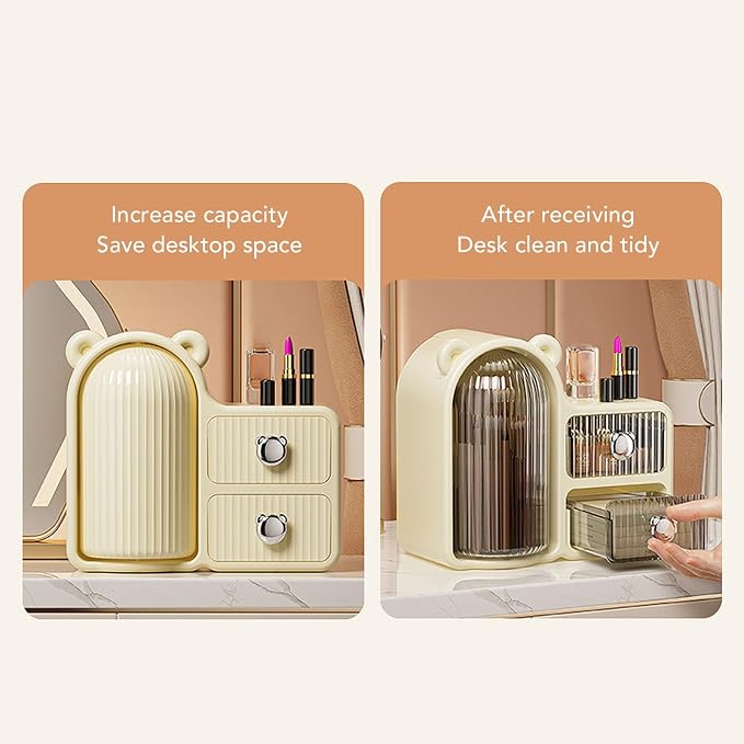 Makeup Organizer, Large Capacity Cosmetic Display Case - Image 5