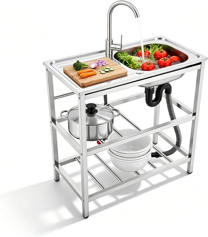 Outdoor Garden Sink with Hose Hook up Outside Sink by BRICZUNA