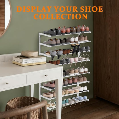 3 Pack Wall Mounted Shoe Rack, 4 Tier Hanging Shoe Rack Holds 48 Pairs - Image 7