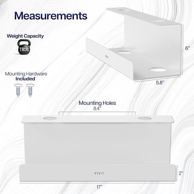 VIVO Under Desk 17 inch Extra Deep Cable Management Trays, Power Strip Holders - Image 3