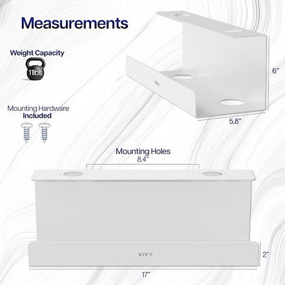 VIVO Under Desk 17 inch Extra Deep Cable Management Trays, Power Strip Holders - Image 3