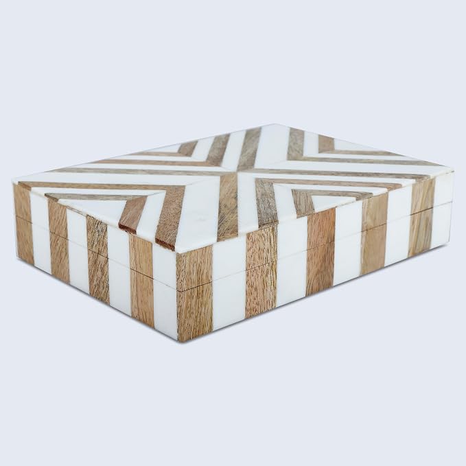 Handicrafts Home White Decorative Storage Box - Image 7