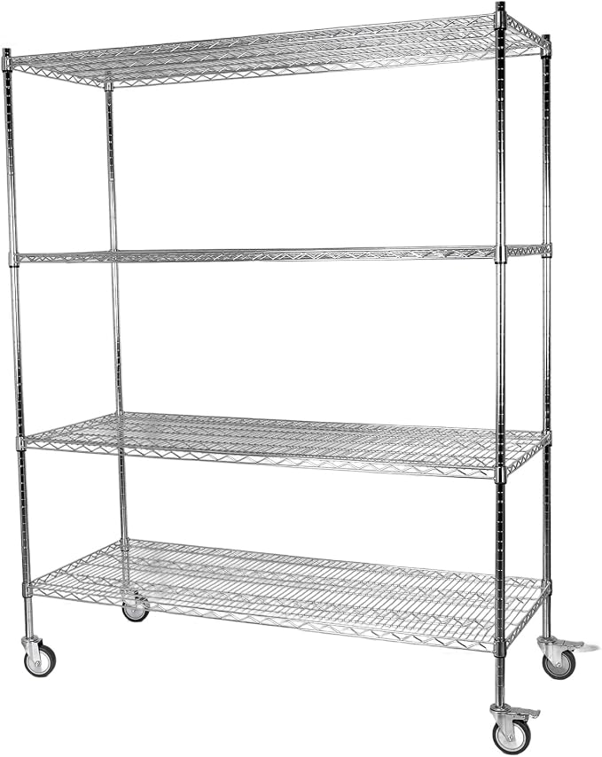 5-Tier 70.87x59.76x23.98in Heavy Duty Steel Storage Rack Each Layer Support - Image 3