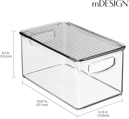 mDesign Plastic Deep Storage Bin Box Container - Image 5
