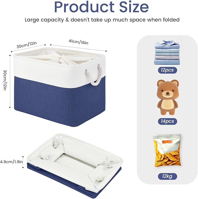 16x12x12 In Foldable Fabric Large Storage Bins - Image 5