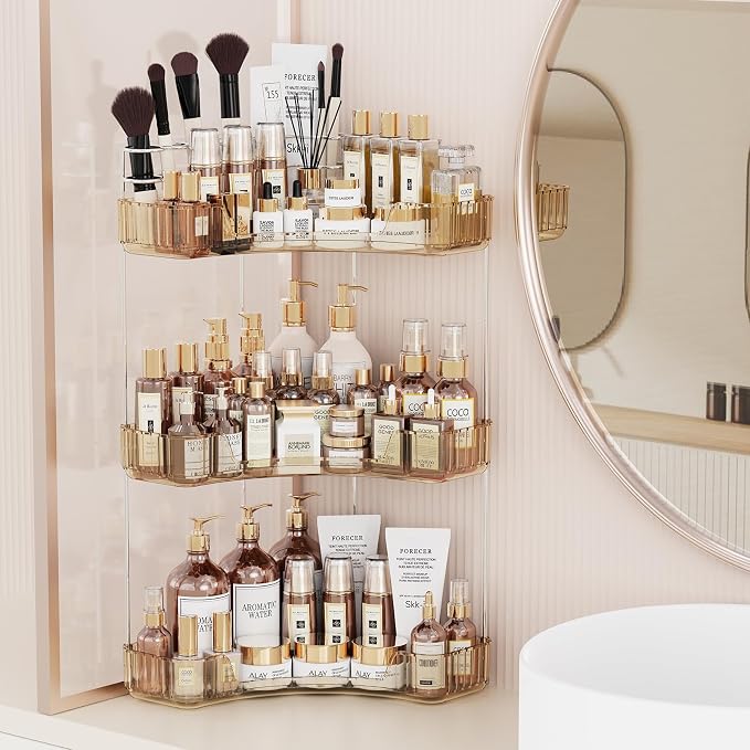 3-Tier Corner Bathroom Counter Organizer by Asayuee
