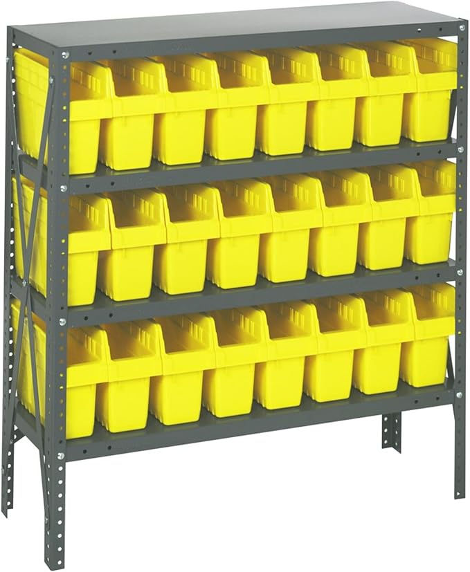 Quantum Storage Systems 1839-SB803YL Solid Heavy Duty 4 Shelves 24 Store-MAX by QuantumStorageSystems