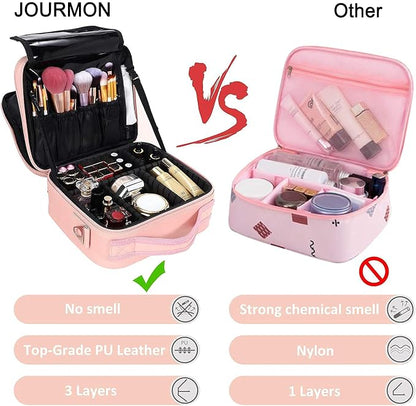 JOURMON Travel Makeup Bag Portable Cosmetic Train Case Organizer Artist Storage - Image 5