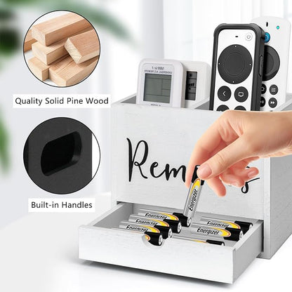 Remote Control Holder, 2 Slot TV Remote Holder& Desk Organizer - Image 2