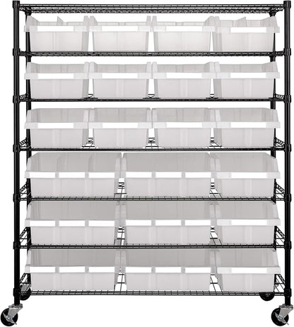 Seville Classics Heavy Duty NSF Bin Rack Solid Steel Wire Shelving Storage Unit - Image 7