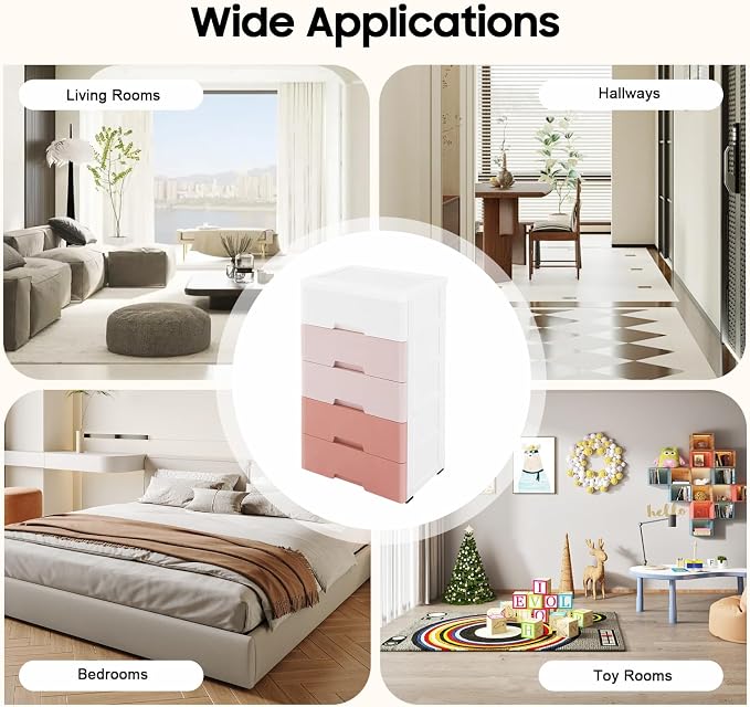 Plastic Drawers Dresser Storage Cabinet - Image 7