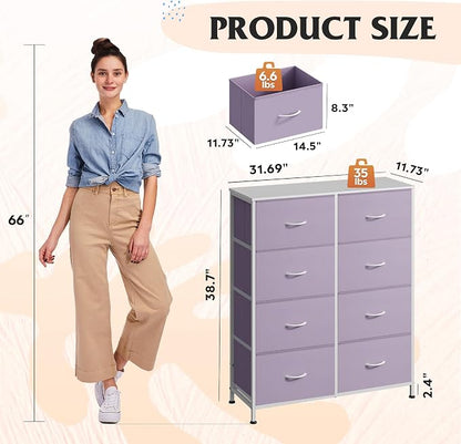 WLIVE Fabric Dresser for Bedroom, Tall Dresser - Image 3