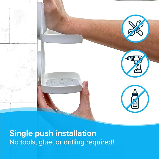 SlipX Solutions Double Soap Saver, Strong Hold Suction Cup Soap Holder - Image 2