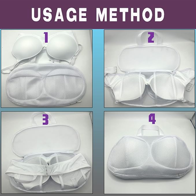 Large Bra Laundry Bags for Washing Machine, Fits All Cups Anti Deformation Bra - Image 5