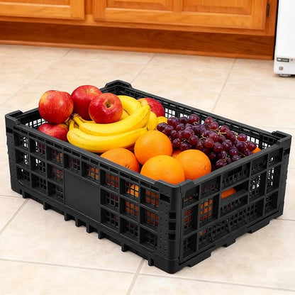 Collapsible Storage Crates, 52 Liter Heavy Duty Foldable Plastic Crates - Image 7